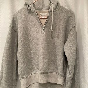 Aritzia Gray Half-Zip Hoodie